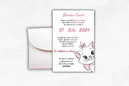 Invitatii de botez - Invitatie Botez: Marie Cat