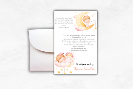 Invitatii de botez - Invitatie Botez: Pink Dream