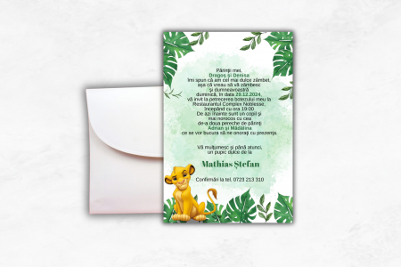 Invitatii de botez - Invitatie Botez: Lion King