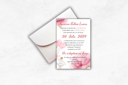 Invitatie Botez: Balerina [1]