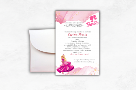 Invitatii de botez - Invitatie Botez: Barbie