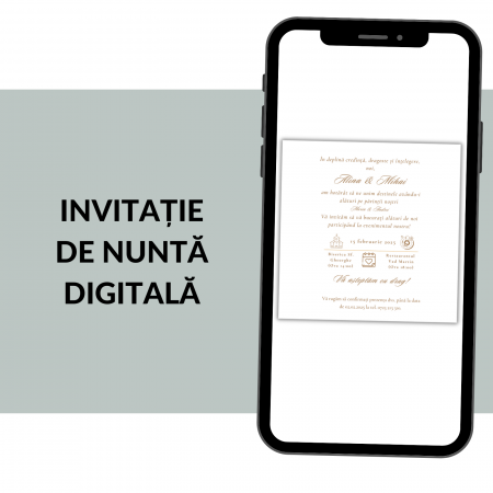 Invitatii nunta digitale - Invitatie Nunta Digitala 6578MB