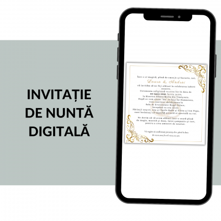 Invitatii nunta digitale - Invitatie Nunta Digitala 8589MB