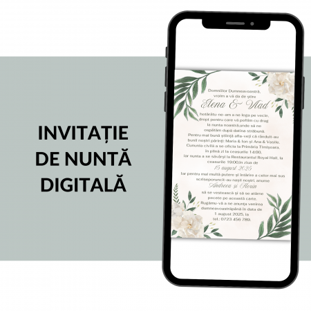 Invitatii nunta digitale - Invitatie Nunta Digitala 9384MB