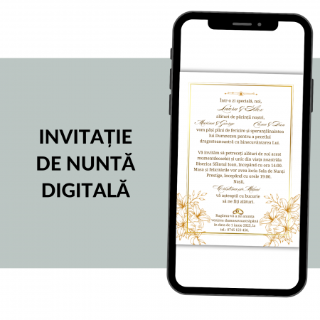Invitatii nunta digitale - Invitatie Nunta Digitala 9385MB