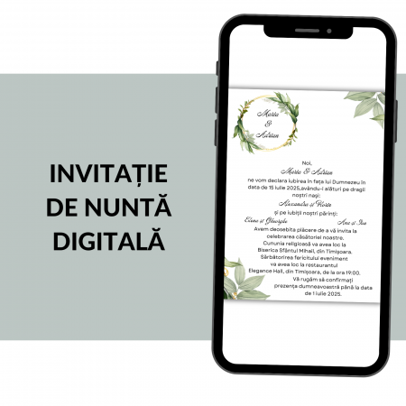 Invitatii nunta digitale - Invitatie Nunta Digitala 9985MB