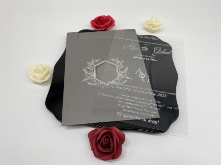 Nuntă - Invitatii de nunta Plexiglas 9217ek