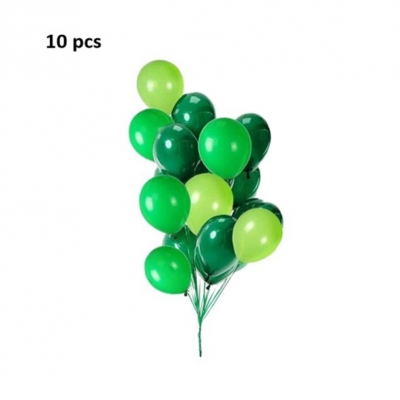 Set 10 Baloane din Latex, 30 cm, Verde Diferite Nuante, 2.8 g [10]