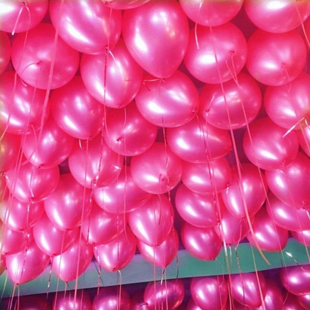 Set 10 Baloane din Latex, Model Party Confetti, 5 x Confetti, 5 x Roz, 25 cm, 2.2g [3]