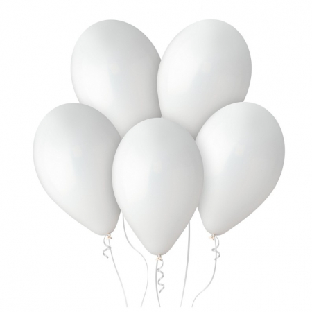 Set 10 Baloane din Latex Metalizate, 5x Alb, 5x Nude, 23 cm, 2.2 g [2]