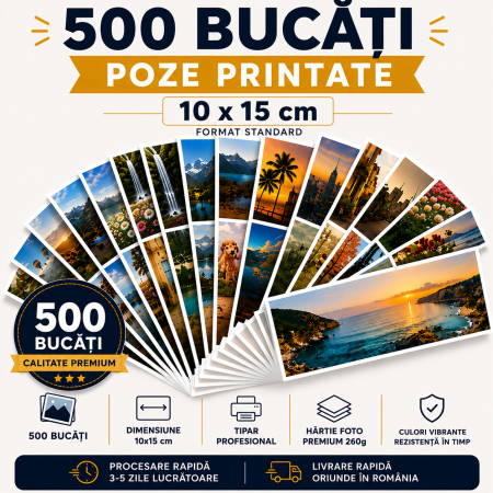 Poze printate - Set 500 fotografii printate 10x15cm