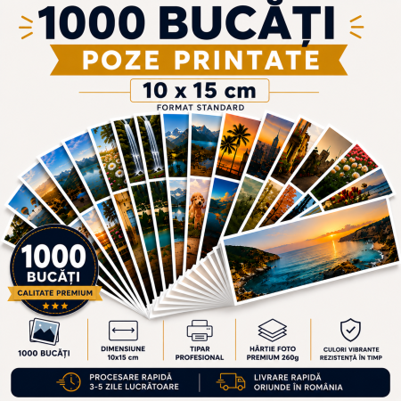 Poze printate - Set 1000 fotografii printate 10x15cm