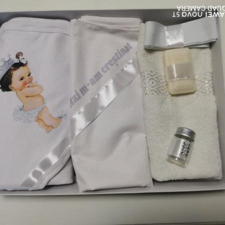 Trusouri botez - Trusou pentru botez, 6 piese, Printisor ,alb
