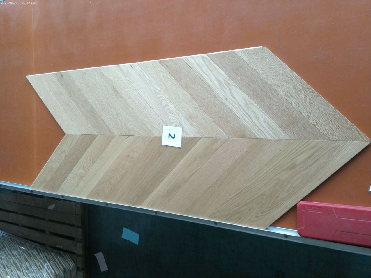 PL08- Parchet multi stratificat stejar tip Chevron 45°, periat, 14/3x90x510mm, Select, Uleiat, Natural [3]