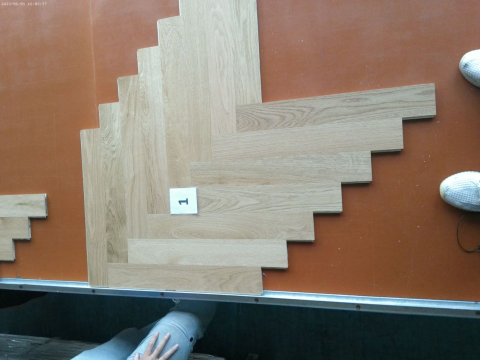 Parchet Triplu Stratificat Timisoara - PL07- Parchet multi stratificat stejar tip herringbone, periat, 14/3x90x600mm, Uleiat, Natural