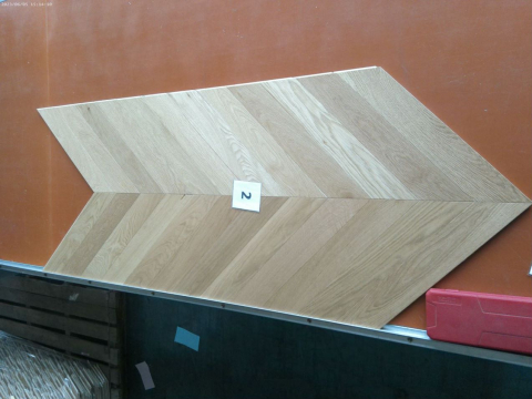 PL08- Parchet multi stratificat stejar tip Chevron 45°, periat, 14/3x90x510mm, Select, Uleiat, Natural [2]