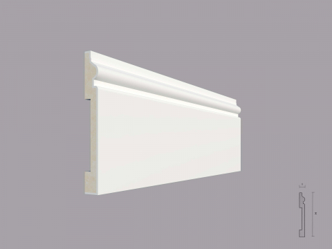 Plinte Poliuretan - Plinta poliuretan de interior PL01 dimensiuni 120x16x2000mm