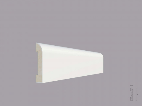 Plinte Poliuretan - Plinta poliuretan de interior PL08 dimensiuni 80x16x2000mm