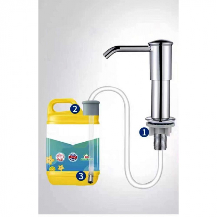 Dozator chiuveta, cu furtun de silicon  pentru detergent vase [2]