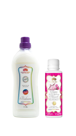 Balsamuri - Pachet 1 balsam 1l si un parfum pentru rufe Peony & Cherry Blossom