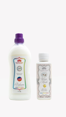 Balsamuri - Pachet 1 balsam 1l si un parfum pentru rufe White Musk