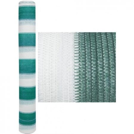 Produse de casa si gradina - Plasa umbrire Alb-Verde 2x10m Umbrire 80%