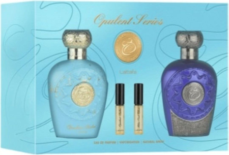 Apa de parfum - Set Cadou Lattafa Opulent Blue Oud Elixir 100 ml, Opulent Dubai 100 ml