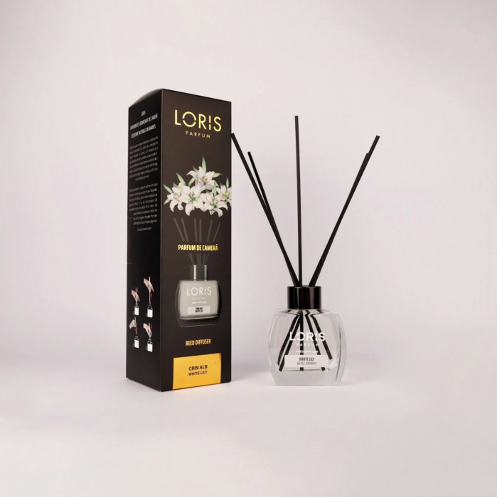 Crin Alb de la Loris este un odorizant de cameră de 120ml cu aromă florală delicată, într-o compoziție proaspătă și elegantă, ce aduce rafinamentul crinilor albi în orice ambient. [1]