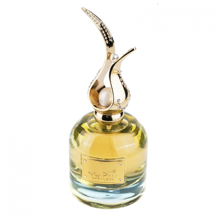 Andaleeb de la Asdaaf este un parfum arabesc pentru femei de 100ml, cu arome de fructe dulci, flori albe și caramel, o aromă caldă și gurmandă cu accente florale. [2]