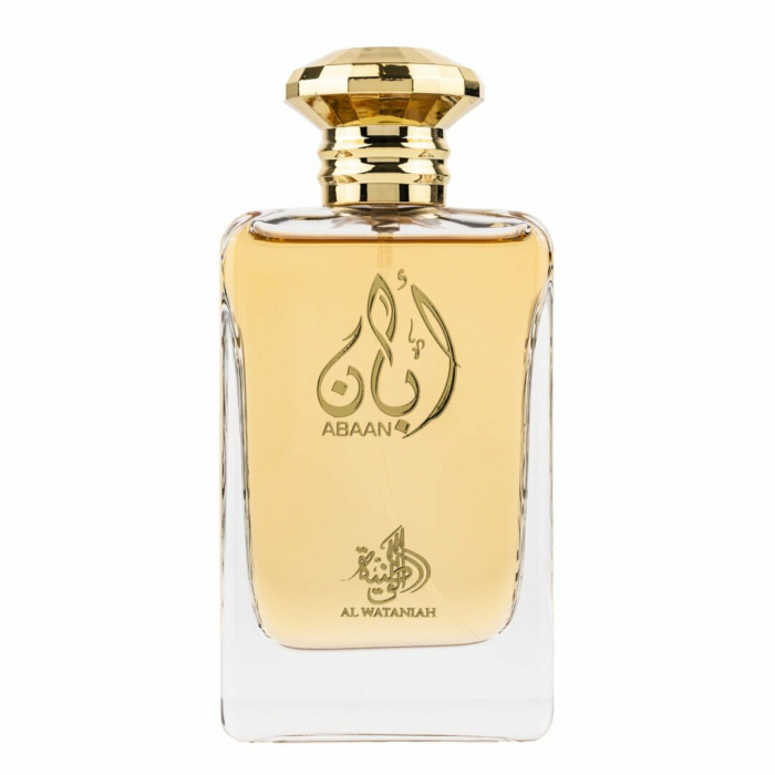 Abaan este un parfum arabesc pentru bărbați, 100ml, cu note de ciocolată, ananas, iris și mosc – dulce, persistent și original. [1]