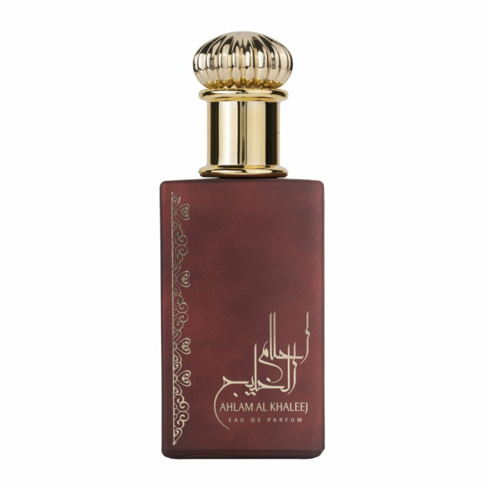 Ahlam Al Khaleej de la Ard Al Zaafaran este un parfum arabesc bărbătesc, 80ml, cu bergamotă, șofran, paciuli și mosc – puternic, rafinat și persistent. [1]
