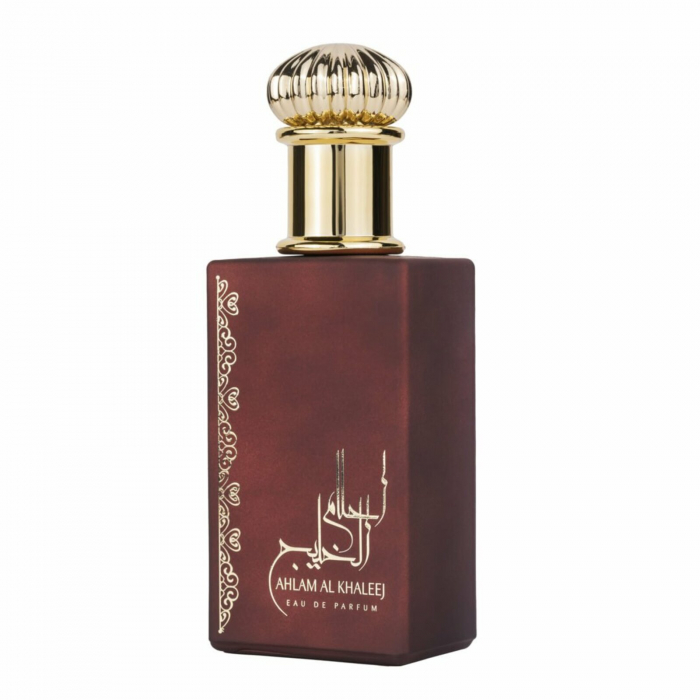 Ahlam Al Khaleej de la Ard Al Zaafaran este un parfum arabesc bărbătesc, 80ml, cu bergamotă, șofran, paciuli și mosc – puternic, rafinat și persistent. [2]