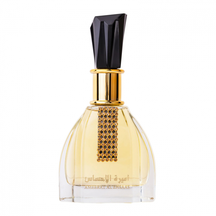 Ameerat Al Ehsaas de la Ard Al Zaafaran este un parfum arabesc pentru femei de 100ml, cu ananas, iasomie și ambră, inspirat din Crystal Noir. [1]