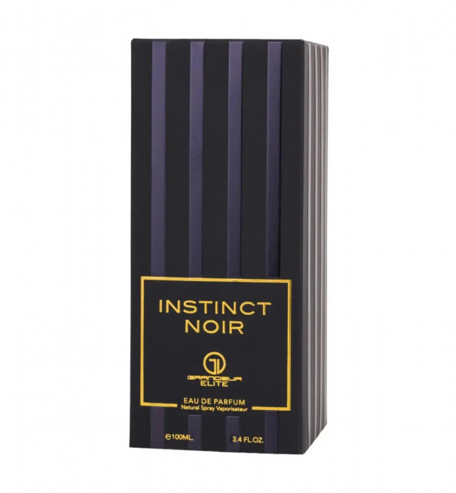 Instinct Noir de la Grandeur Elite este un parfum arabesc pentru femei, 100ml, cu aroma de ananas, șofran și iasomie, o compoziție senzuală și elegantă. [4]