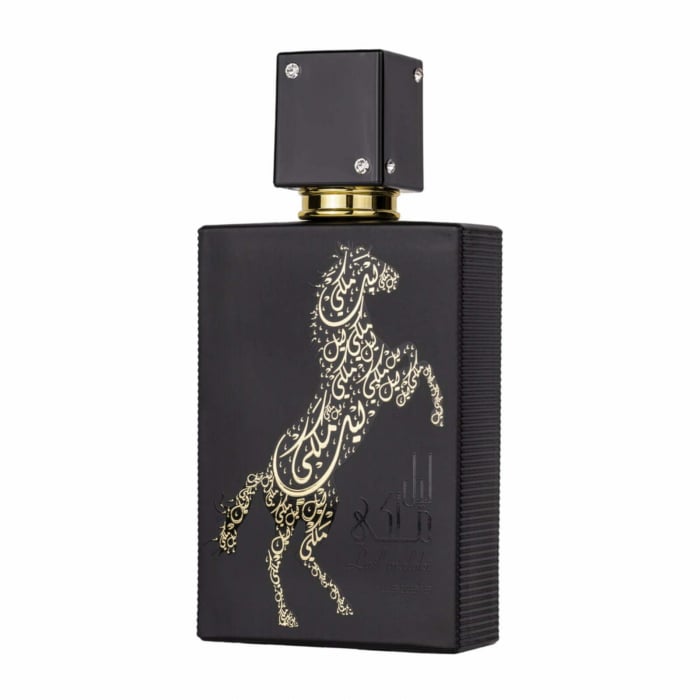 Lail Maleki de la Lattafa este un parfum arabesc unisex, 100ml, cu miere, smirnă și flori – intens, oriental și rafinat. [2]