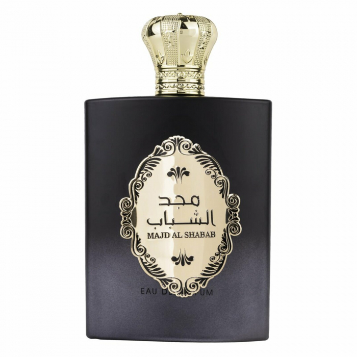 Majd Al Shabab de la Ard Al Zaafaran este un parfum arabesc pentru bărbați, 100ml, cu lămâie, cardamon și mosc alb, o aromă fresh-condimentată și rafinată. [1]