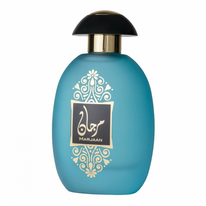 Marjaan de la Al Wataniah este un parfum arabesc unisex, 100ml, cu note florale, galbene, ambră și tuberoză – cald, rafinat și versatil. [2]