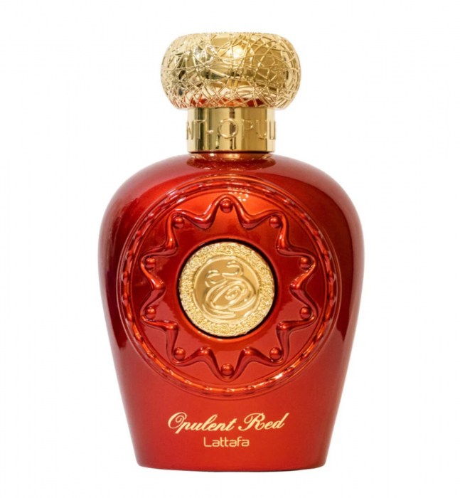 Opulent Red de la Lattafa este un parfum arabesc pentru femei de 100ml cu piersici, rom și iasomie, într-o compoziție fructat-orientală misterioasă și rafinată, cu o bază caldă de vanilie și tonka. [1]