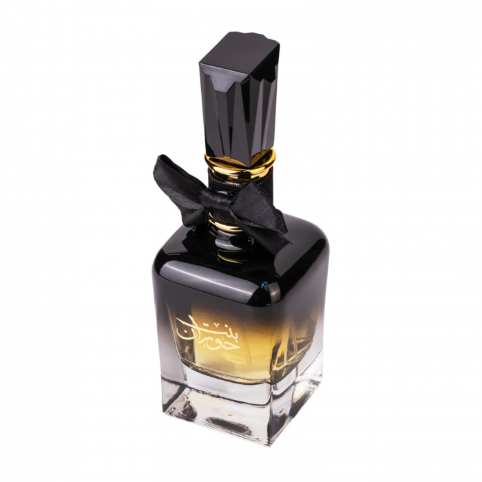 Bint Hooran de la Ard Al Zaafaran este un parfum arabesc pentru femei, 100ml, cu citrice, șofran și tutun, o aromă sofisticată, caldă și misterioasă. [3]