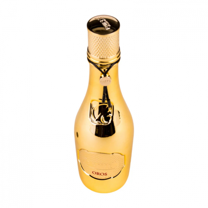 Prive Oros de la Riiffs este un parfum arabesc unisex, 100ml, cu cafea, iasomie și tonka, o aromă floral-gurmandă, dulce și rafinată, inspirată din Good Girl. [2]