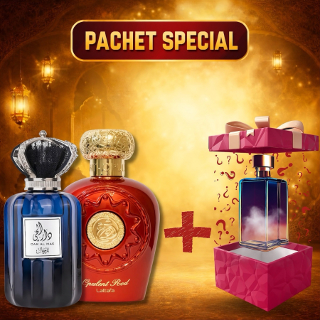 Pachete Speciale - Parfum Surpriză - Dar Al Hae Men + Opulent Red + Parfum Surpriză 100ml