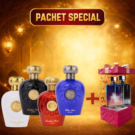 Pachete Speciale - Parfum Surpriză - Opulent Musk + Opulent Oud + Opulent Red + Blue Oud + 2xParfum Surpriză 100ml