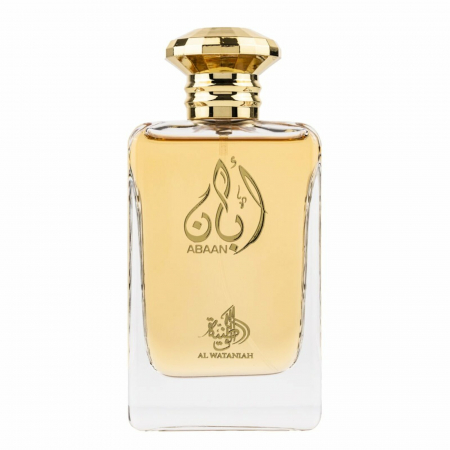 Al Wataniah - Abaan este un parfum arabesc pentru bărbați, 100ml, cu note de ciocolată, ananas, iris și mosc – dulce, persistent și original.