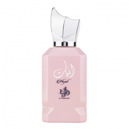 Al Wataniah - Abyat de la Al Wataniah este un parfum arabesc pentru femei de 100ml cu floare de portocal, tuberoză și vanilie de Madagascar, într-o compoziție florală și rafinată, cu bază caldă de mosc alb și cedru.