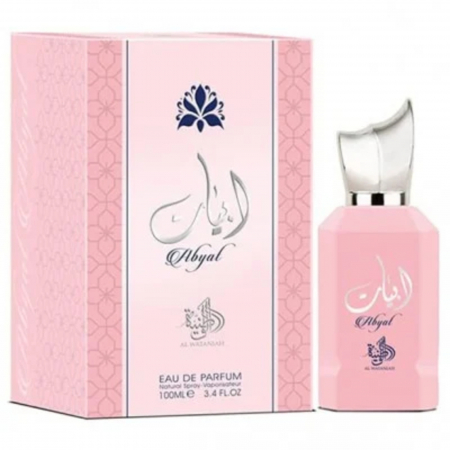 Abyat de la Al Wataniah este un parfum arabesc pentru femei de 100ml cu floare de portocal, tuberoză și vanilie de Madagascar, într-o compoziție florală și rafinată, cu bază caldă de mosc alb și cedru. [3]