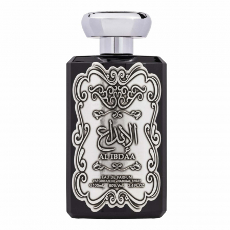 Parfumuri arabesti femei, barbați si unisex - Al Ibdaa de la Ard Al Zaafaran este un parfum arabesc pentru bărbați, 100ml, cu lavandă, flori de portocal și cedru, o aromă elegantă, proaspătă și masculină.