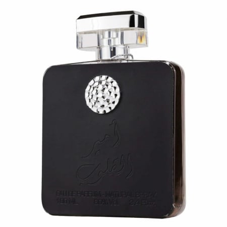 Ameer Al Quloob de la Ard Al Zaafaran, parfum arabesc unisex, 100ml, cu mandarină, cardamom și lemn de santal – proaspăt și elegant. [1]