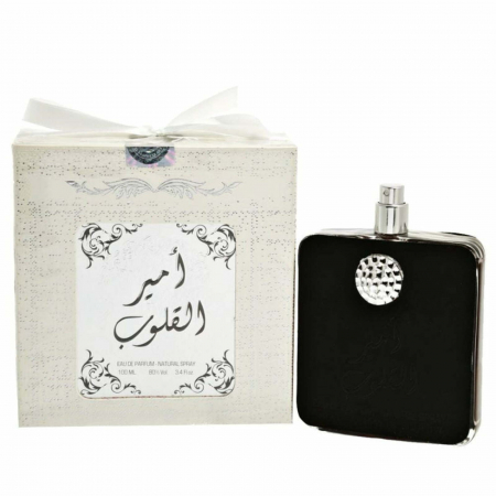 Ameer Al Quloob de la Ard Al Zaafaran, parfum arabesc unisex, 100ml, cu mandarină, cardamom și lemn de santal – proaspăt și elegant. [3]
