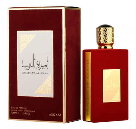 Ameerat Al Arab de la Asdaaf este un parfum arabesc pentru femei de 100ml, cu note de struguri, flori albe și tonka, într-o compoziție dulce și seducătoare. [3]