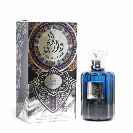 Dar Al Hae Men de la Ard Al Zaafaran este un parfum arabesc pentru bărbați, 100ml, cu citrice, lavandă și vetiver, o aromă fresh-condimentată și elegantă. [3]